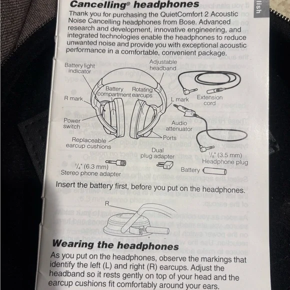 Bose QuietComfort 2 Headphones with Black Case & accessories - Picture 6 of 6